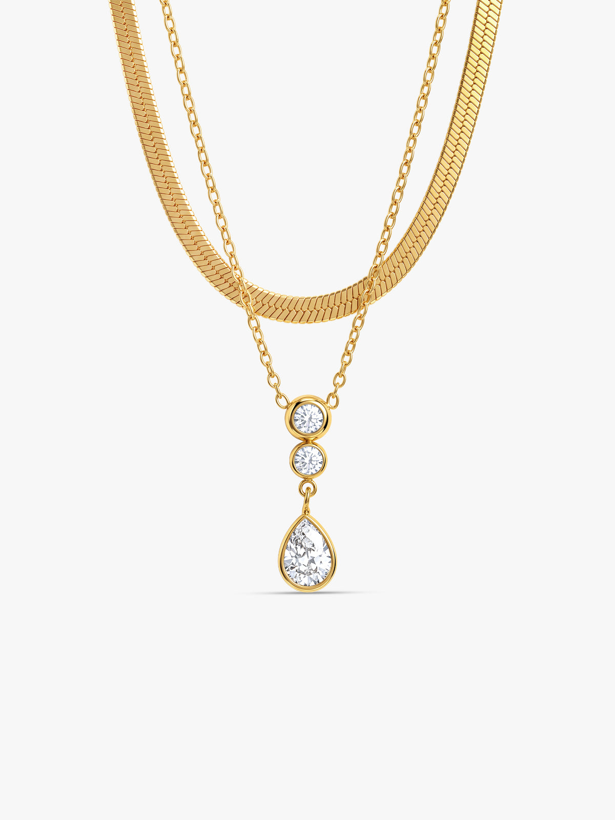 IXIA by GIVA Split Personality Gold Plated Necklace