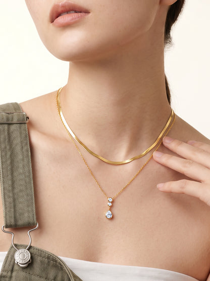 IXIA by GIVA Split Personality Gold Plated Necklace