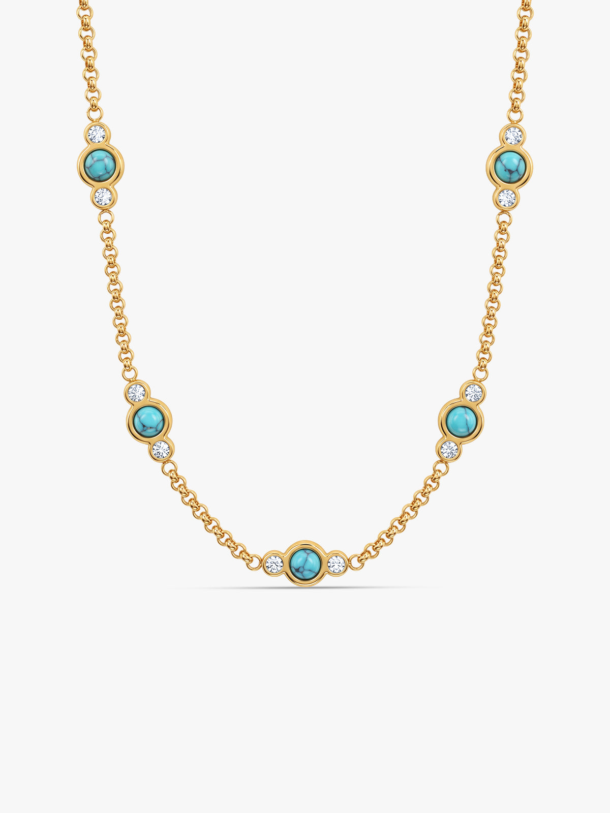 IXIA by GIVA True Blue Gold Plated Necklace