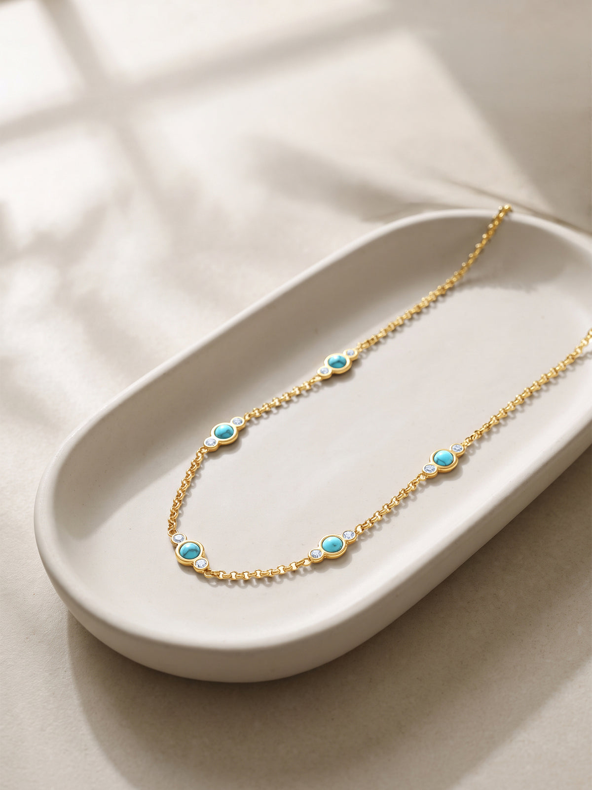 IXIA by GIVA True Blue Gold Plated Necklace