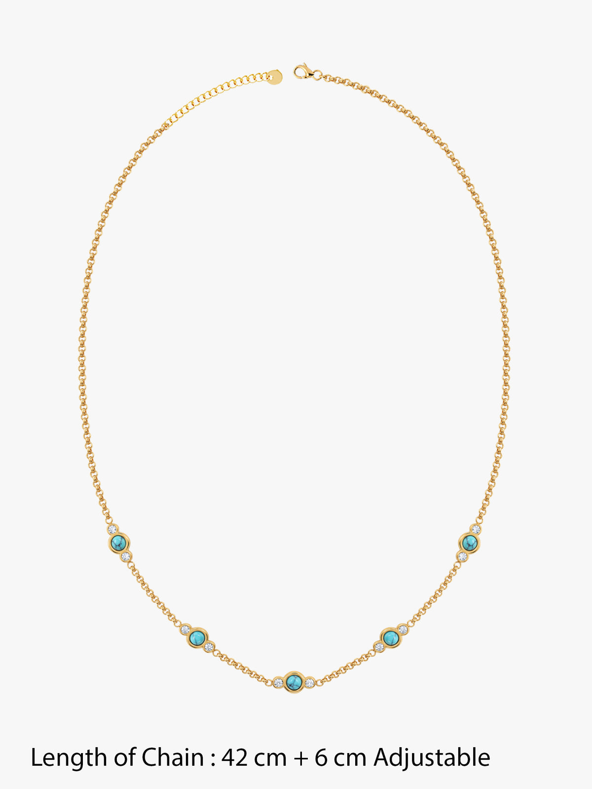 IXIA by GIVA True Blue Gold Plated Necklace