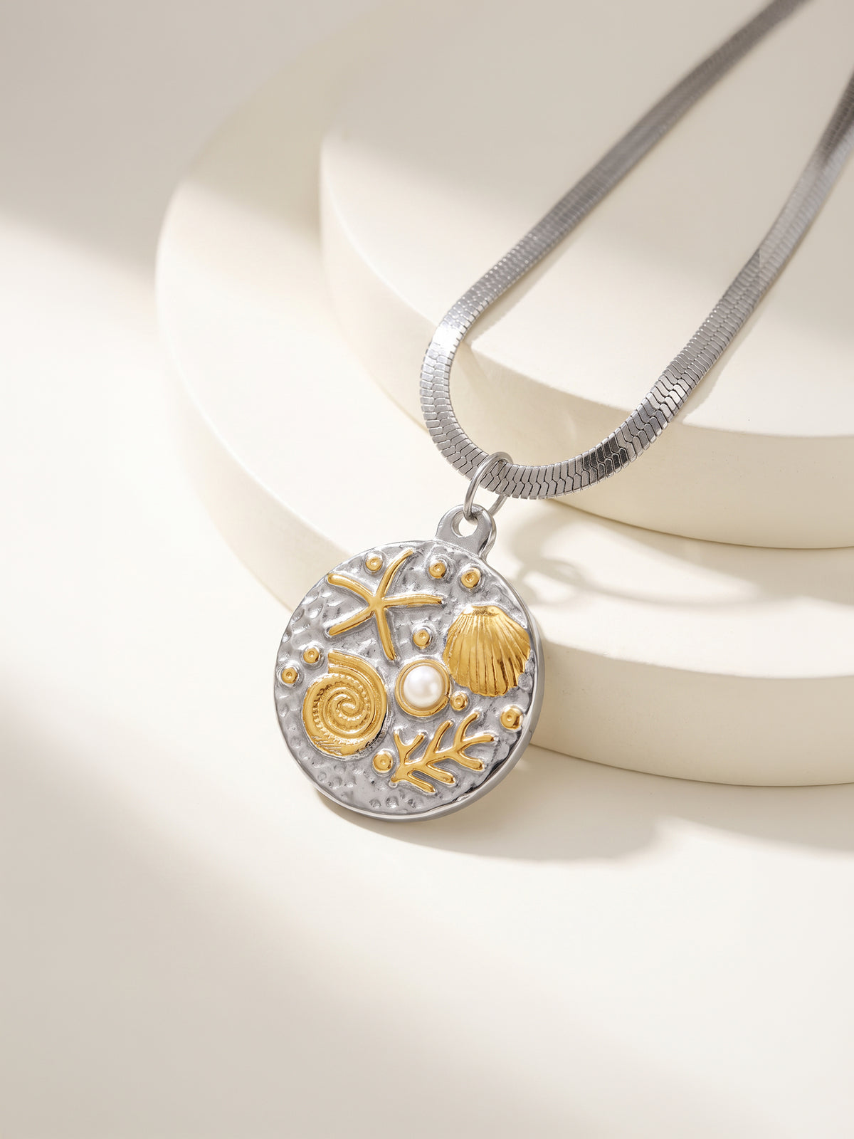 IXIA by GIVA Shoreline Dual Tone Necklace