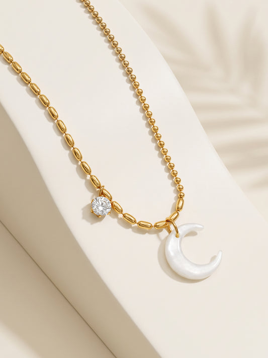 IXIA by GIVA Moonshot Gold Plated Necklace