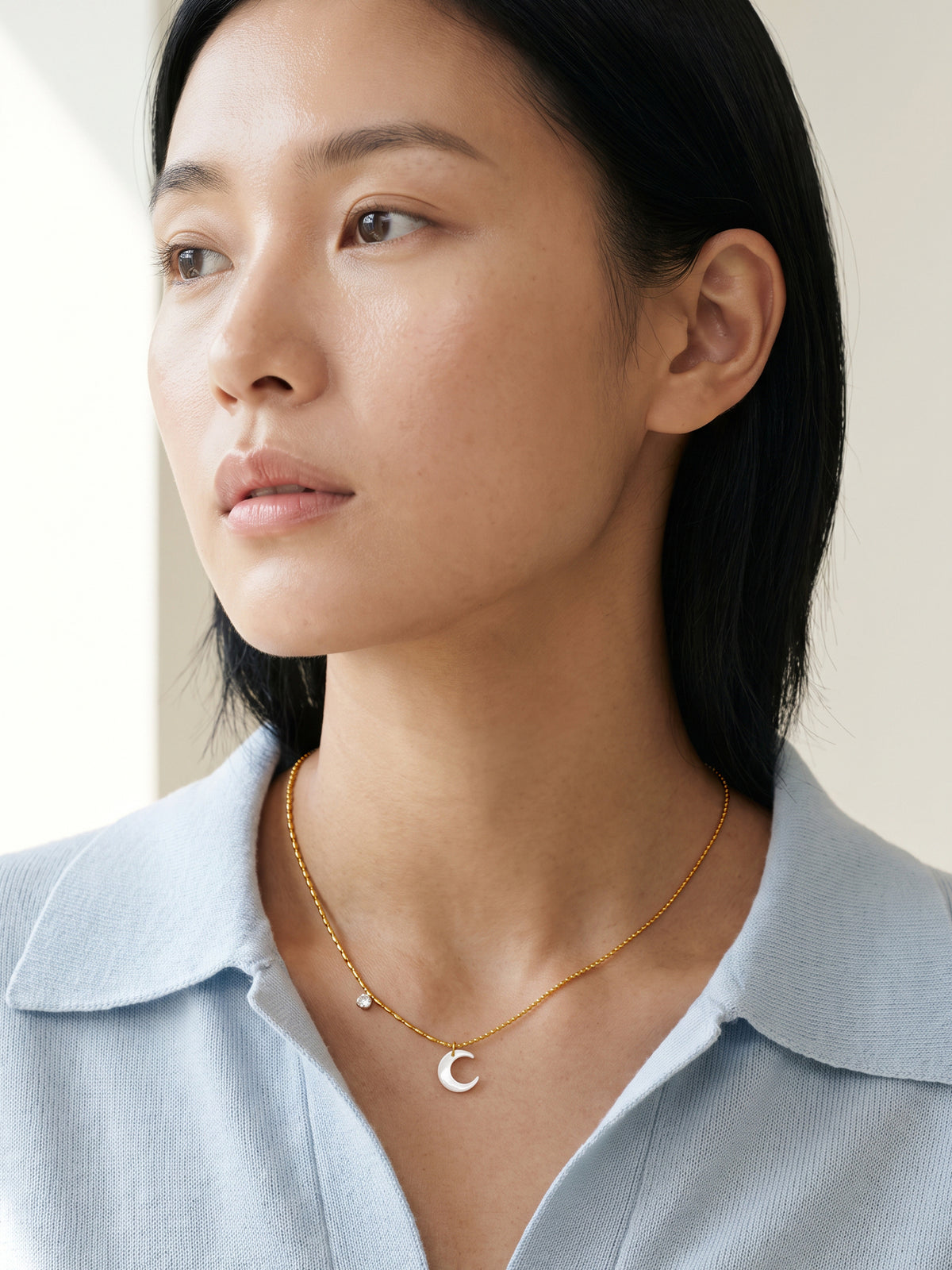 IXIA by GIVA Moonshot Gold Plated Necklace