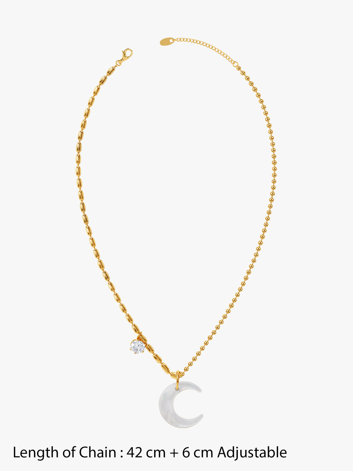 IXIA by GIVA Moonshot Gold Plated Necklace
