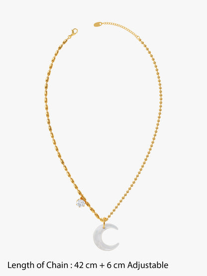 IXIA by GIVA Moonshot Gold Plated Necklace