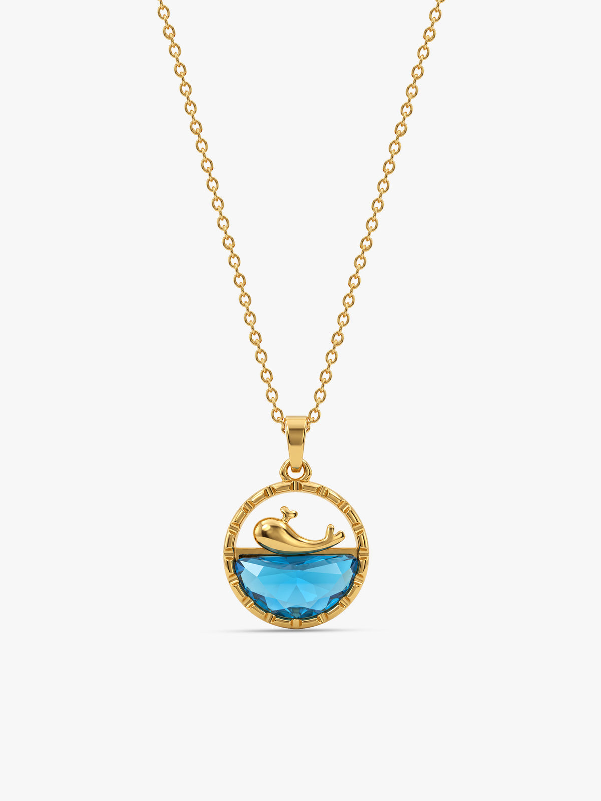 IXIA by GIVA Blue Moon Gold Plated Necklace