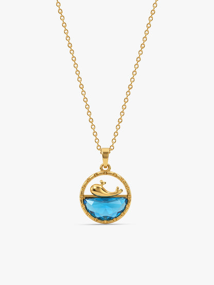 IXIA by GIVA Blue Moon Gold Plated Necklace