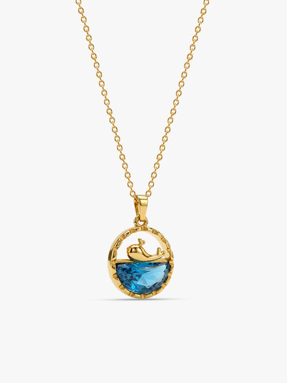 IXIA by GIVA Blue Moon Gold Plated Necklace