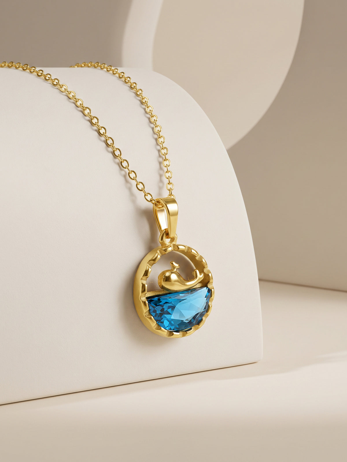 IXIA by GIVA Blue Moon Gold Plated Necklace