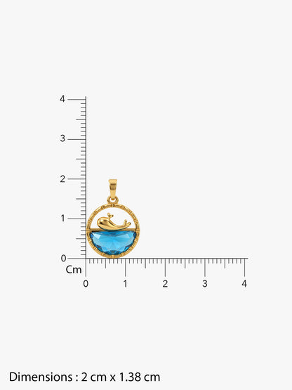 IXIA by GIVA Blue Moon Gold Plated Necklace