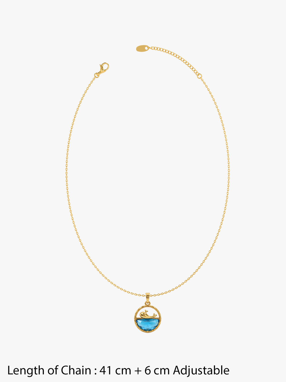 IXIA by GIVA Blue Moon Gold Plated Necklace