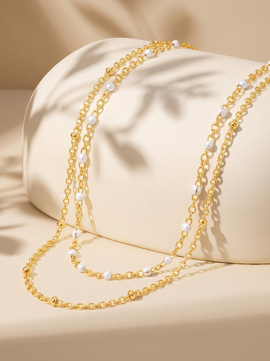 IXIA by GIVA Twice Shine Gold Plated Set Necklace