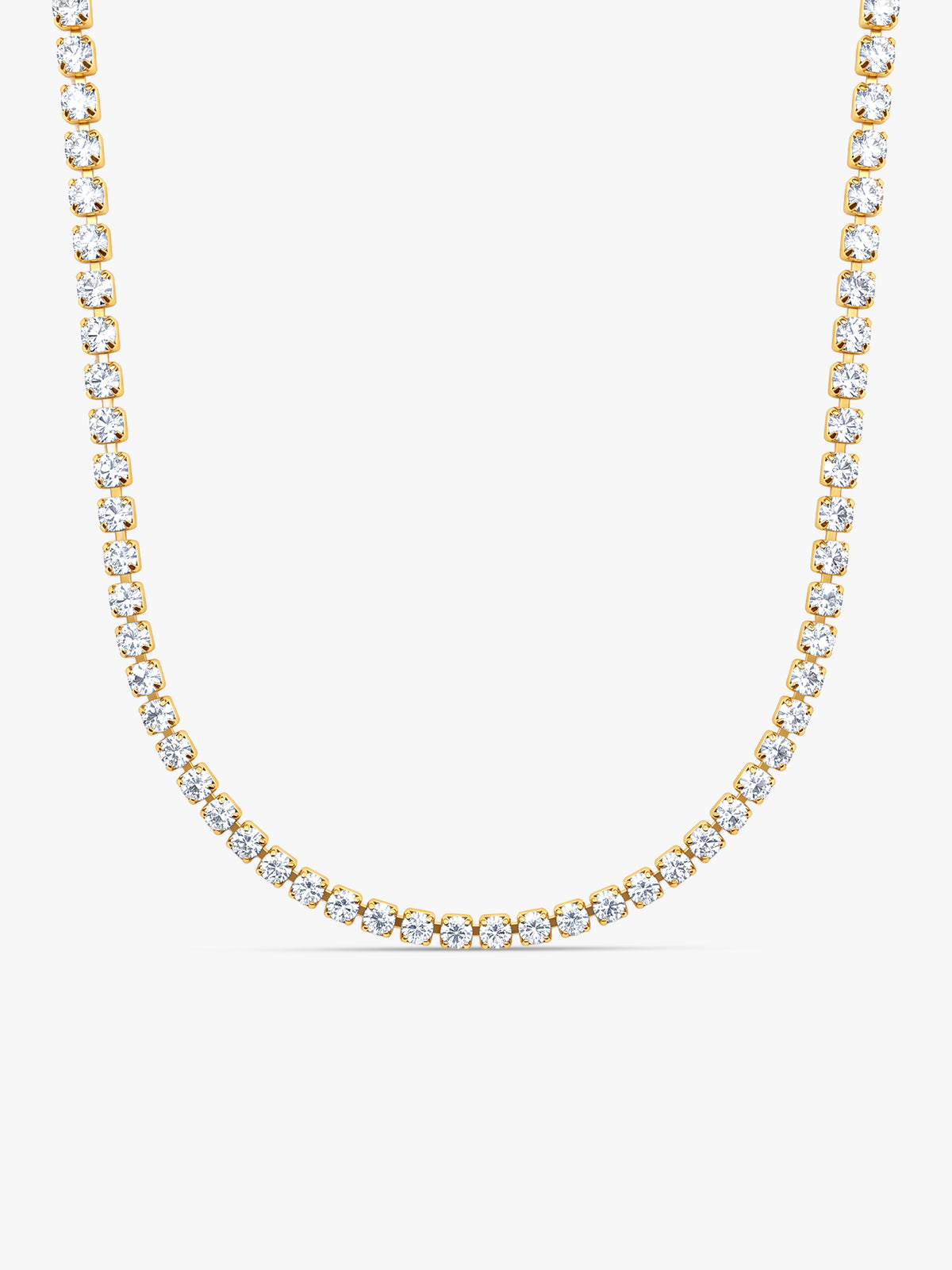 IXIA by GIVA Ace Gold Plated Tennis Necklace