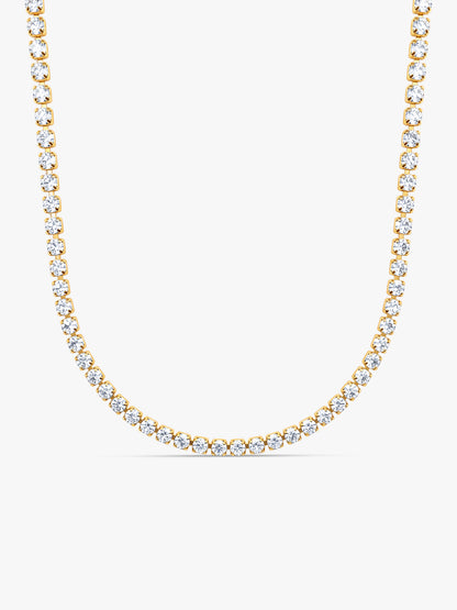 IXIA by GIVA Ace Gold Plated Tennis Necklace