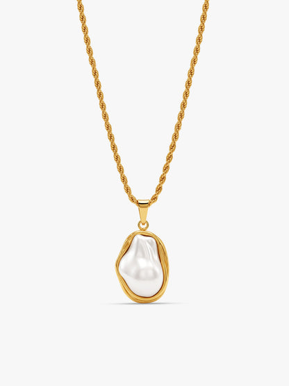 IXIA by GIVA Worth The Wait Gold Plated Pearl Necklace