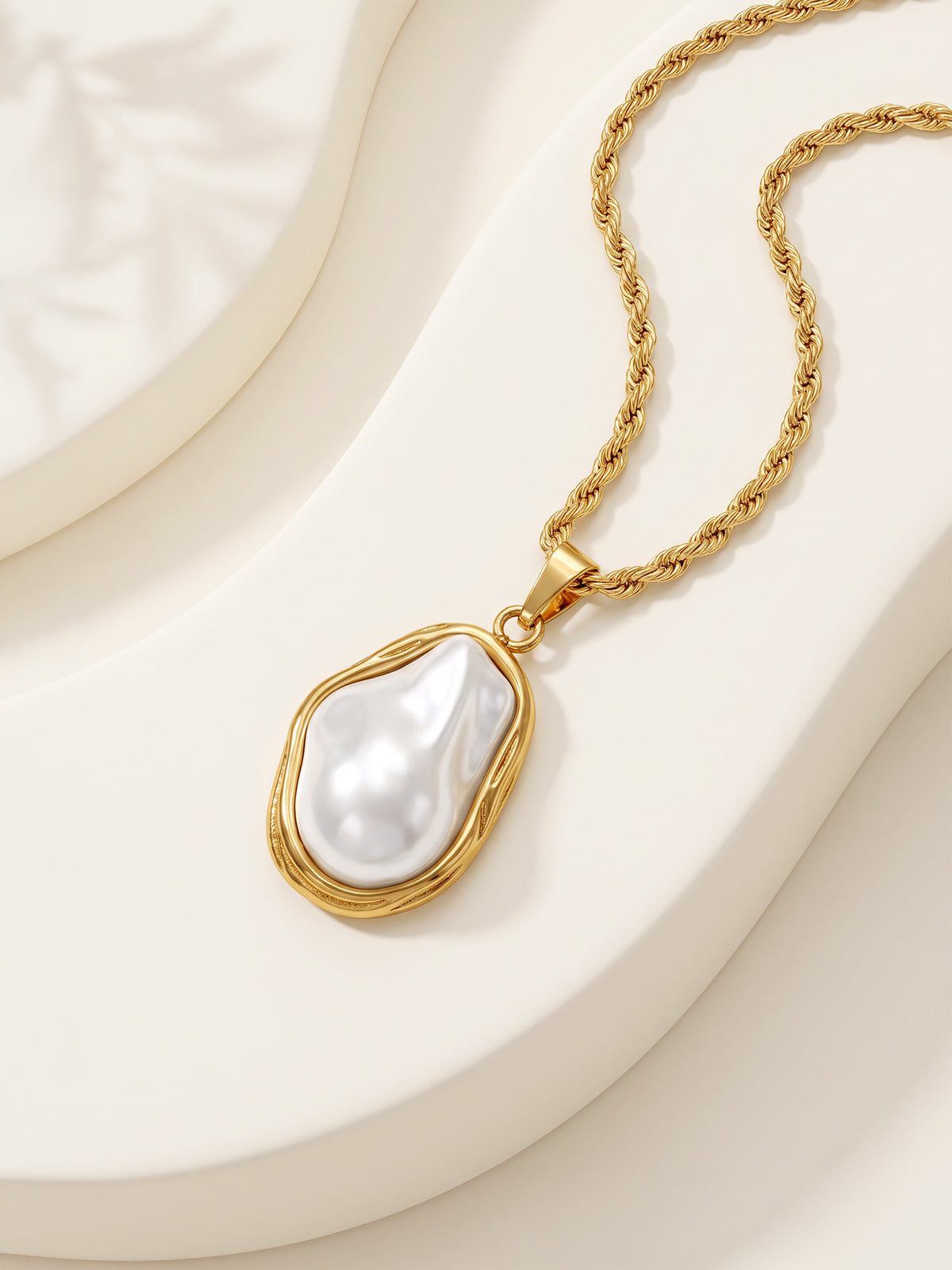 IXIA by GIVA Worth The Wait Gold Plated Pearl Necklace
