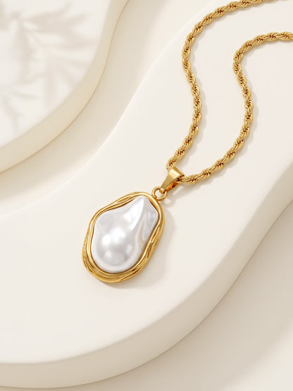 IXIA by GIVA Worth The Wait Gold Plated Pearl Necklace