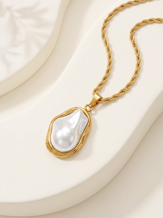 IXIA by GIVA Worth The Wait Gold Plated Pearl Necklace