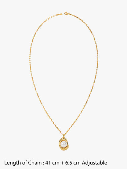 OnnMe by GIVA Pearl Whisper Gold Plated Necklace