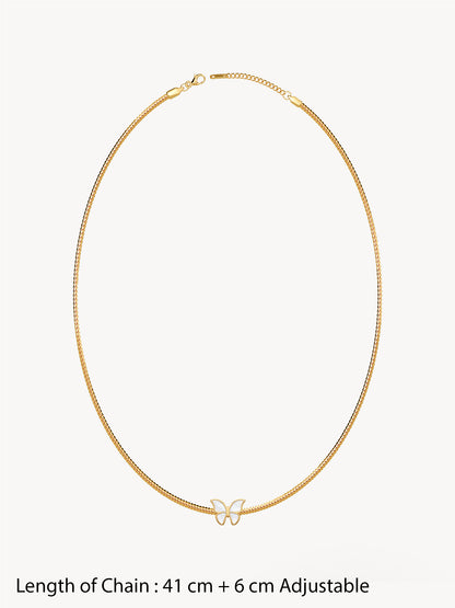 OnnMe by GIVA Flutter Muse Gold Plated Necklace