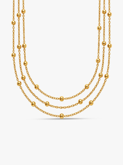 IXIA by GIVA Double Take Layer Gold Plated Necklace