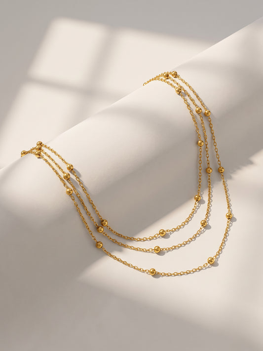 OnnMe by GIVA Double Take Layer Gold Plated Necklace