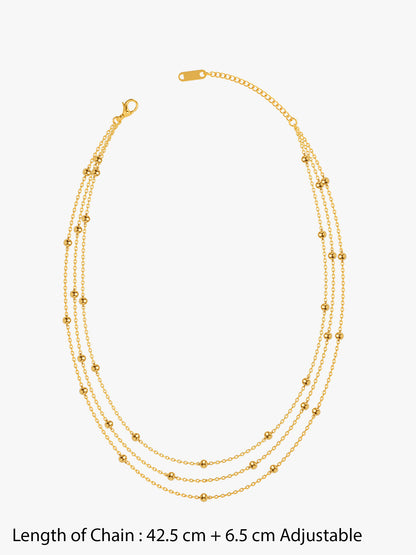 IXIA by GIVA Double Take Layer Gold Plated Necklace