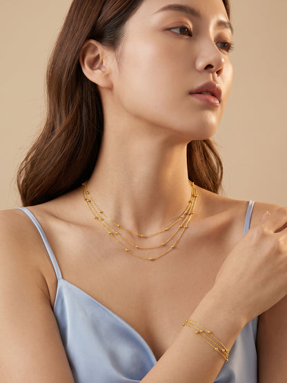 IXIA by GIVA Layered Muse Gold Plated Set