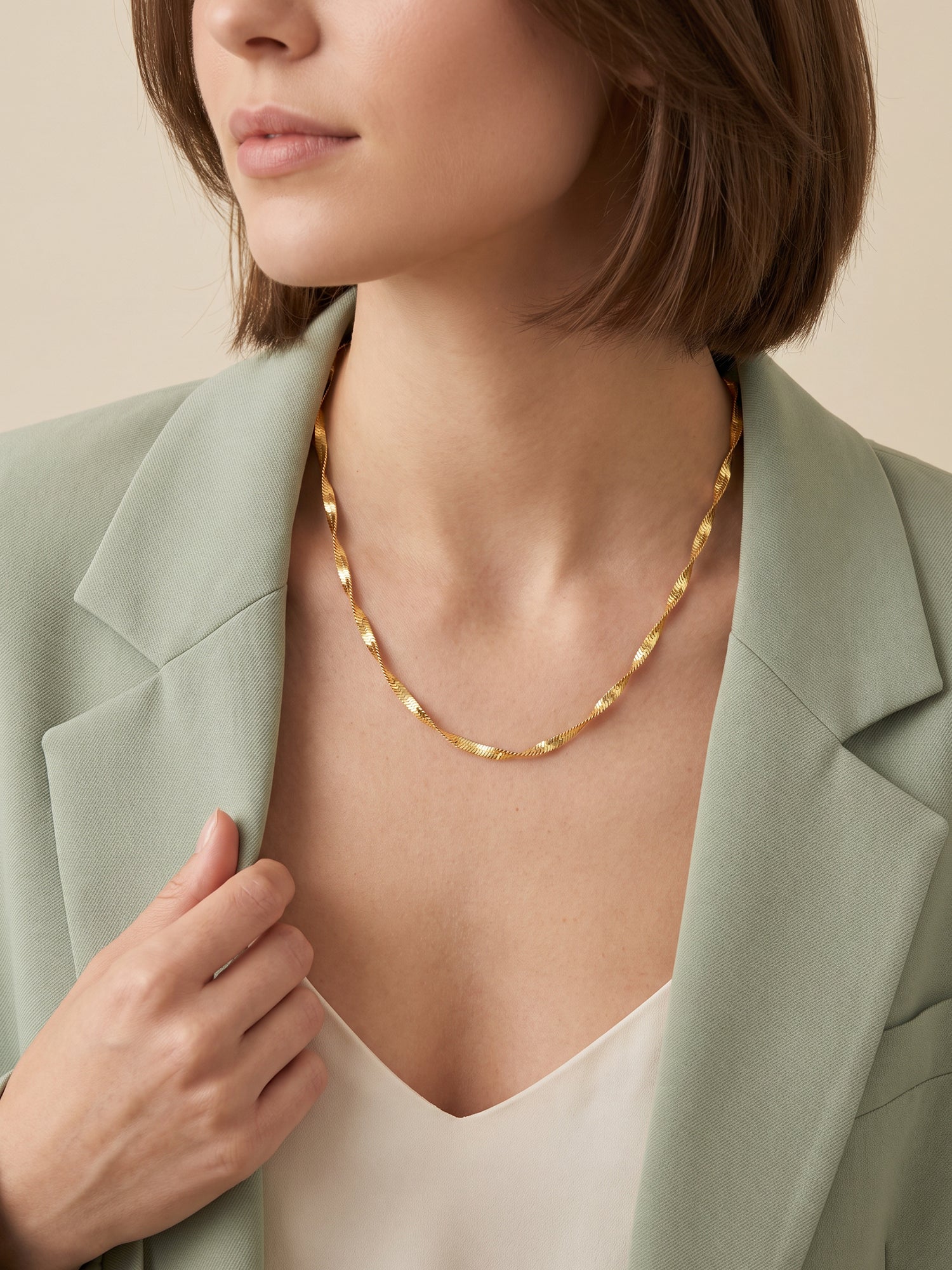 OnnMe by GIVA Sparkle Crush Gold Plated Necklace