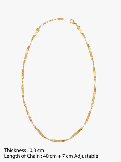 OnnMe by GIVA Sparkle Crush Gold Plated Necklace