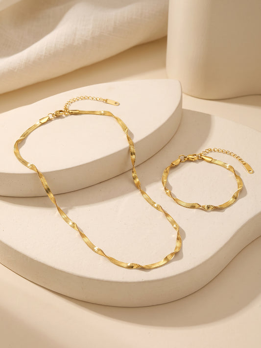 IXIA by GIVA Tressa Gold Plated Set