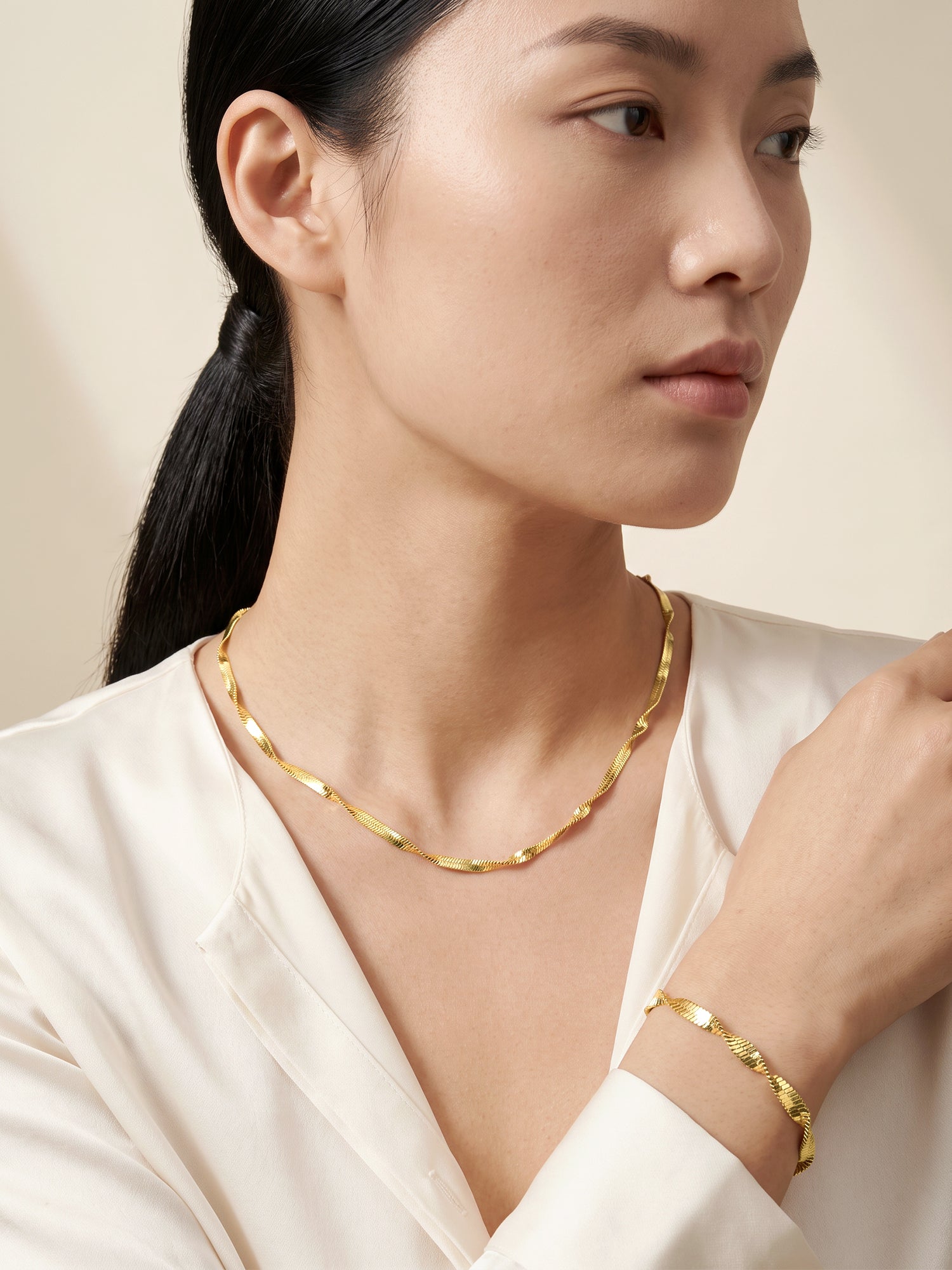 IXIA by GIVA Tressa Gold Plated Set