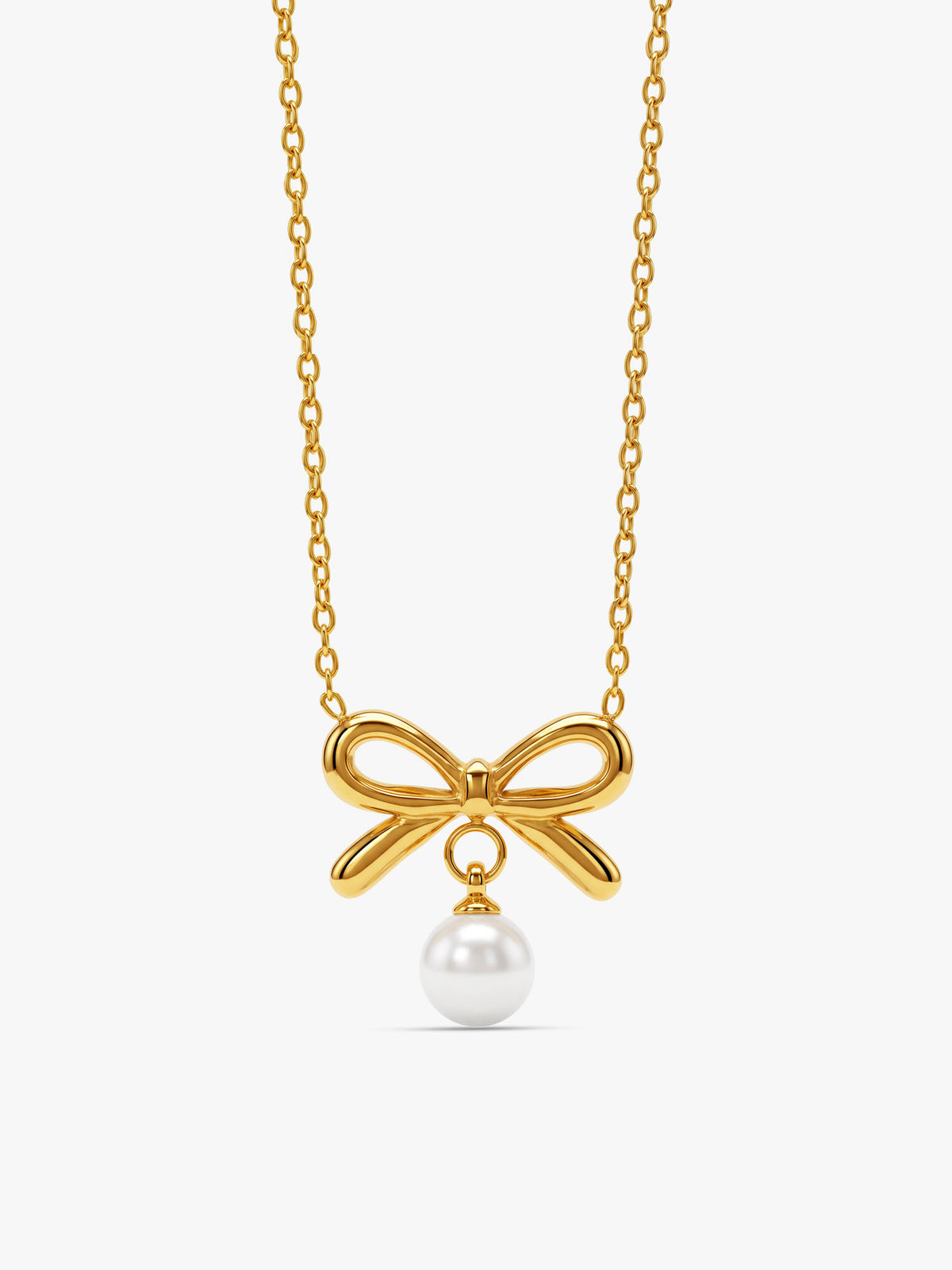 IXIA by GIVA Bow Minimum Gold Plated Necklace
