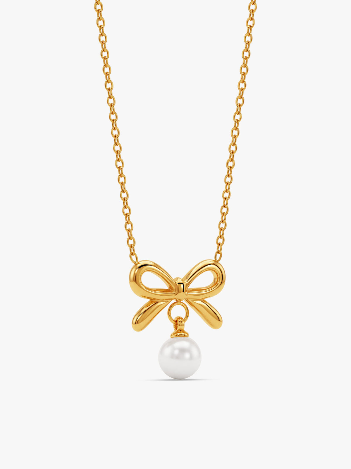 IXIA by GIVA Bow Minimum Gold Plated Necklace