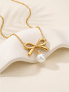 IXIA by GIVA Bow Minimum Gold Plated Necklace