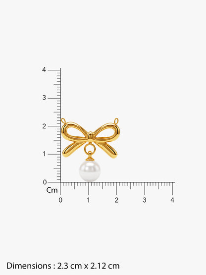 IXIA by GIVA Bow Minimum Gold Plated Necklace
