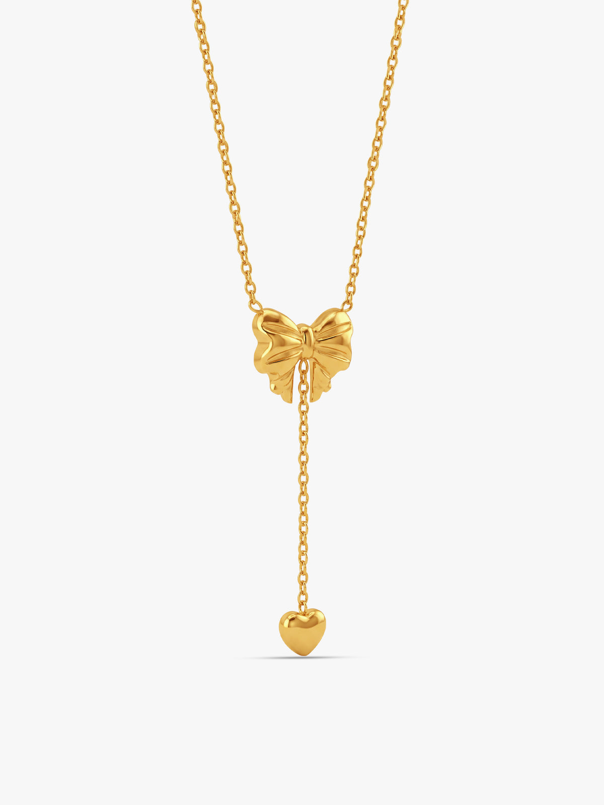 IXIA by GIVA Bow Mance Gold Plated Lariat Necklace
