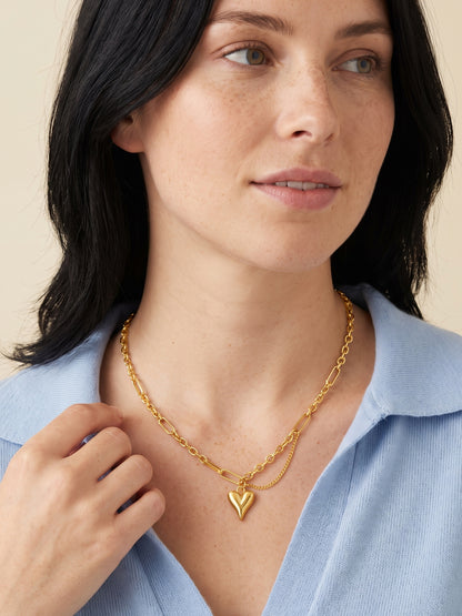IXIA by GIVA Secure Attachment Gold Plated Necklace
