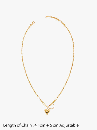 IXIA by GIVA Secure Attachment Gold Plated Necklace