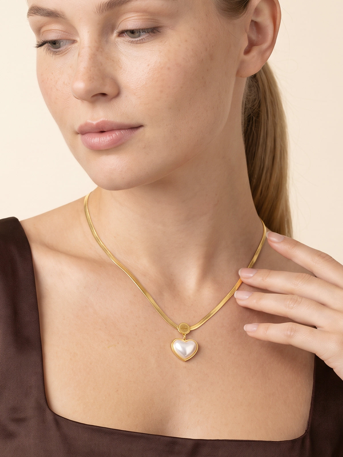 IXIA by GIVA Light Hearted Plated Necklace