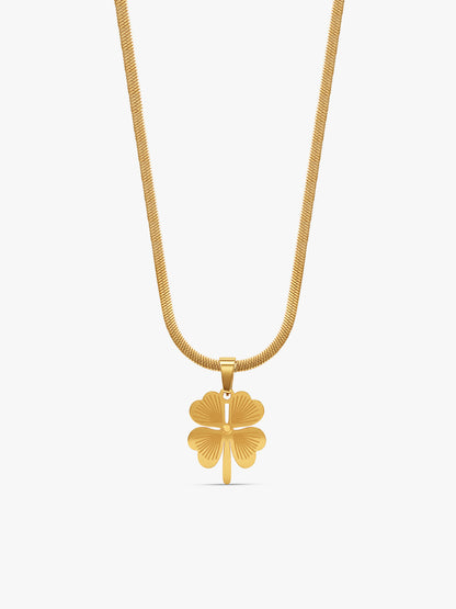 IXIA by GIVA Clovebombing Gold Plated Necklace