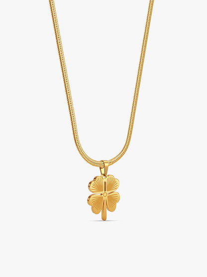 IXIA by GIVA Clovebombing Gold Plated Necklace