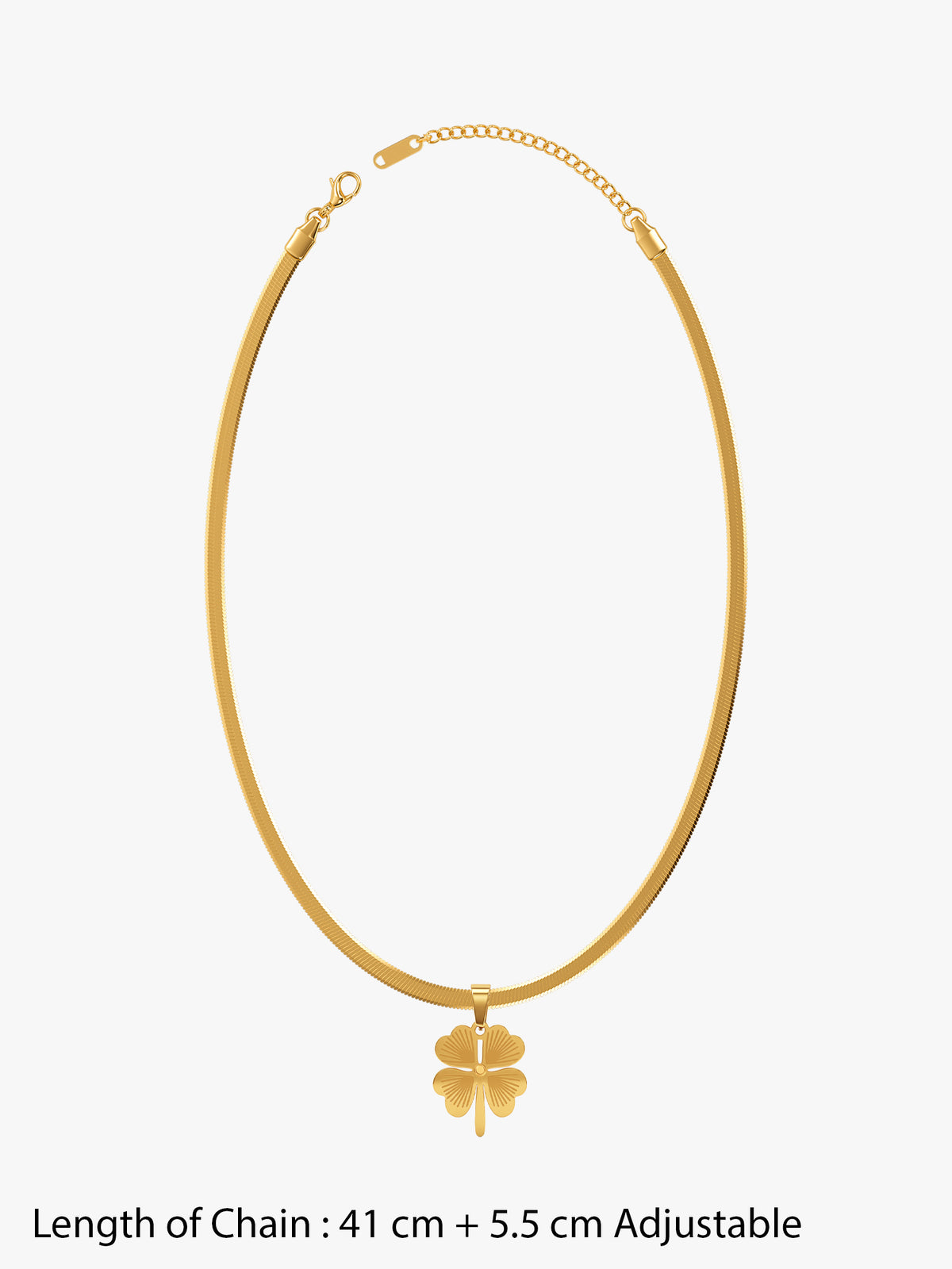 IXIA by GIVA Clovebombing Gold Plated Necklace