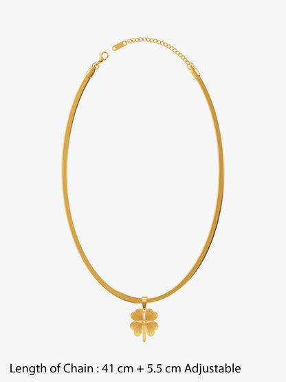 IXIA by GIVA Clovebombing Gold Plated Necklace