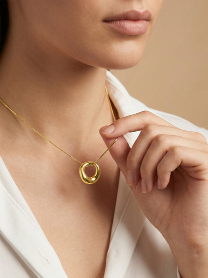 Soft Crush Gold Plated Pendant with Link Chain