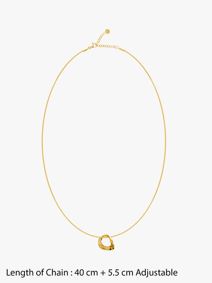 Soft Crush Gold Plated Pendant with Link Chain