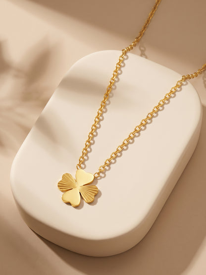 IXIA by GIVA Clover Girl Gold Plated Necklace