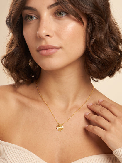 IXIA by GIVA Clover Girl Gold Plated Necklace