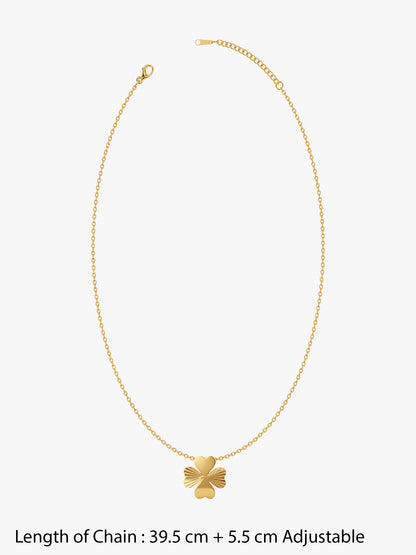 IXIA by GIVA Clover Girl Gold Plated Necklace